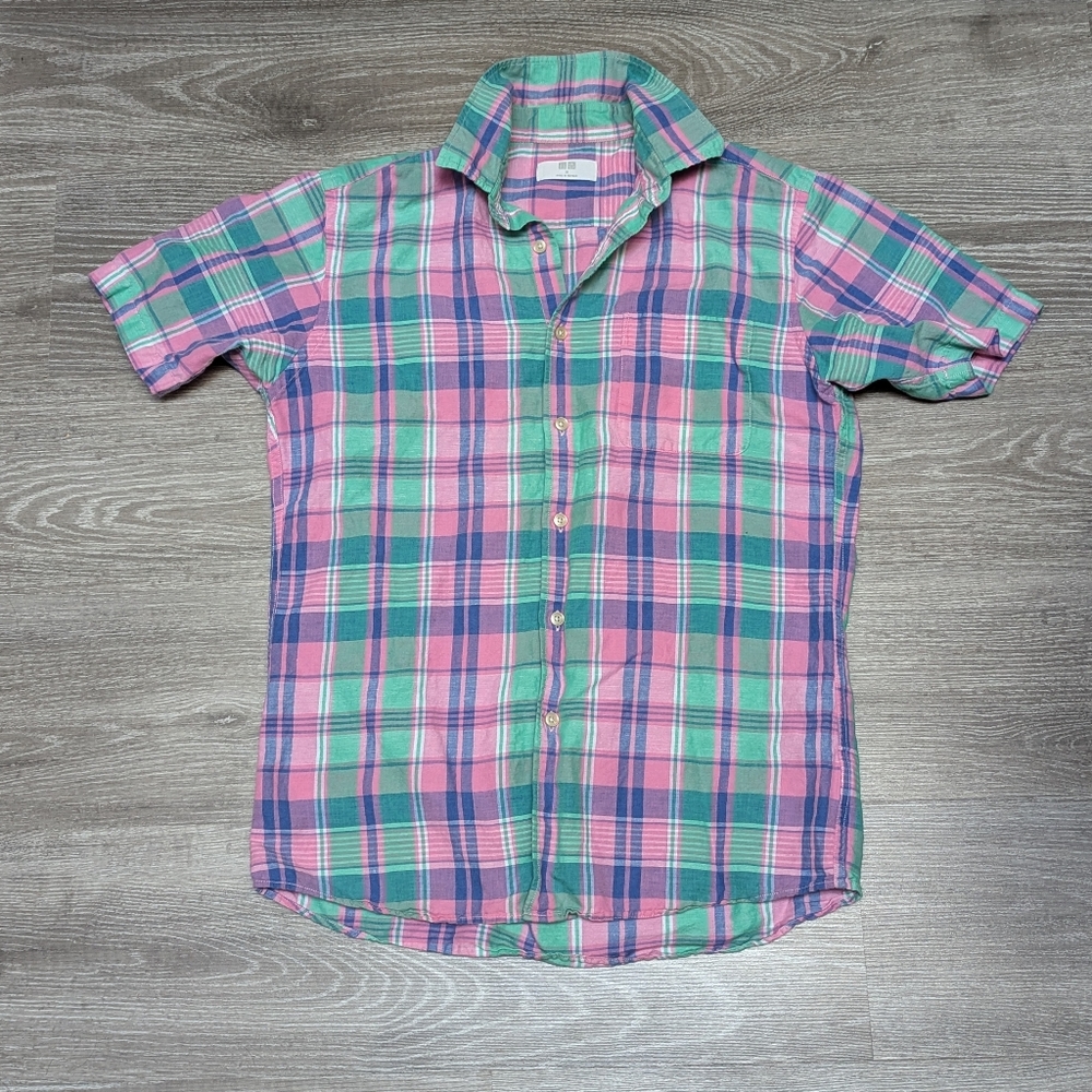 UNIQLO | plaid linen button down